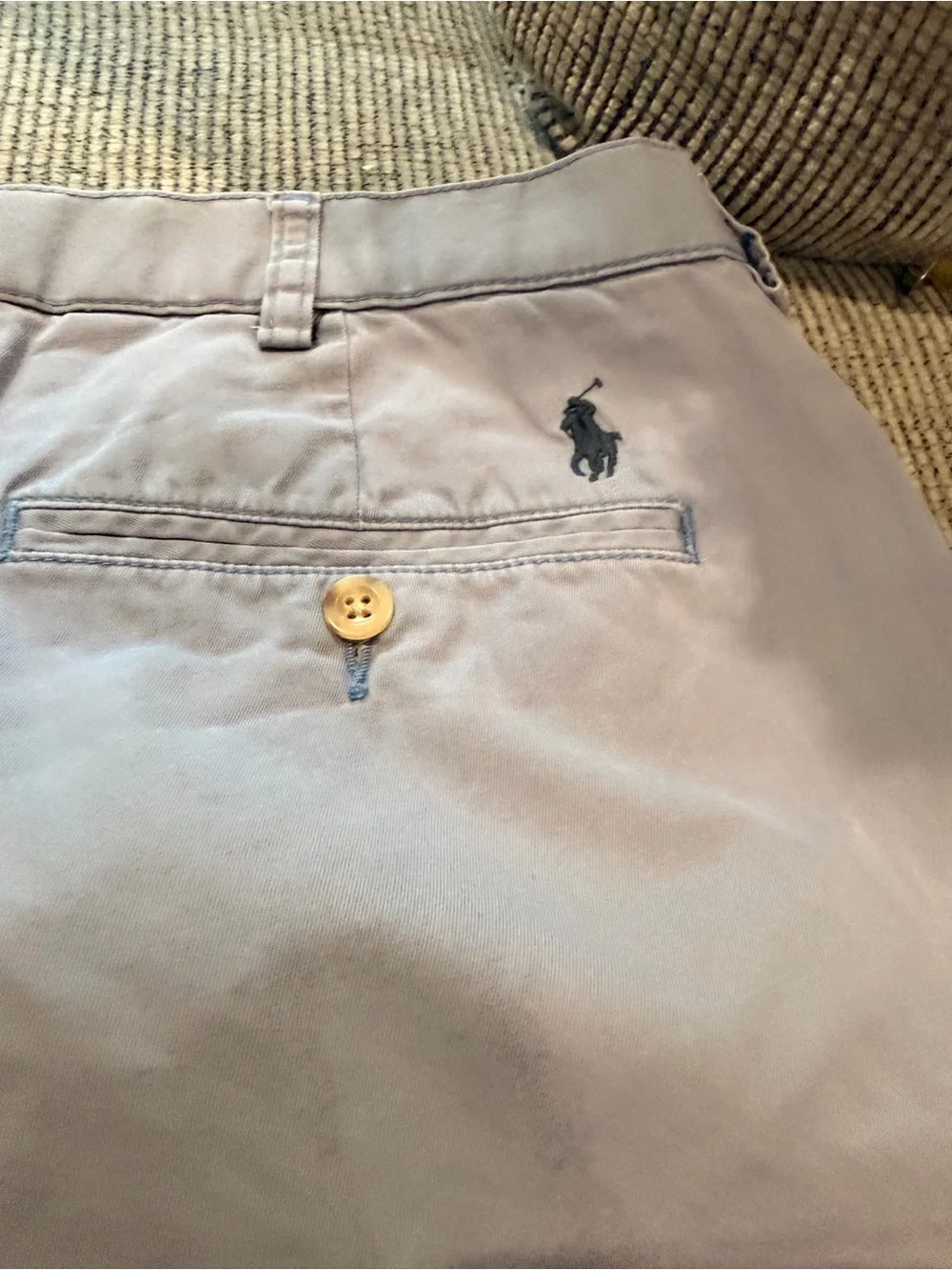 Polo by Ralph Lauren Men's Tyler Pleated Short Chinos in Light Blue Size 40 Golf
